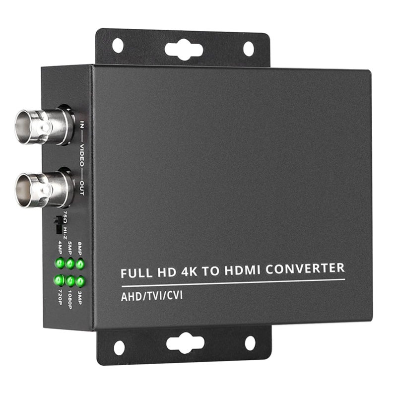 wsdcam TVI to HDMI Converter Full HD 4K Converter, 1080p/720p/4K/8MP/5MP/4MP/3MP, BNC to HDMI Video Converter Adapter - CVBS/TVI/CVI/AHD to HDMI - Image 1